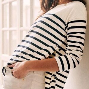 Sézane Noan Mariniere Striped Long Sleeve Breton Blouse XS